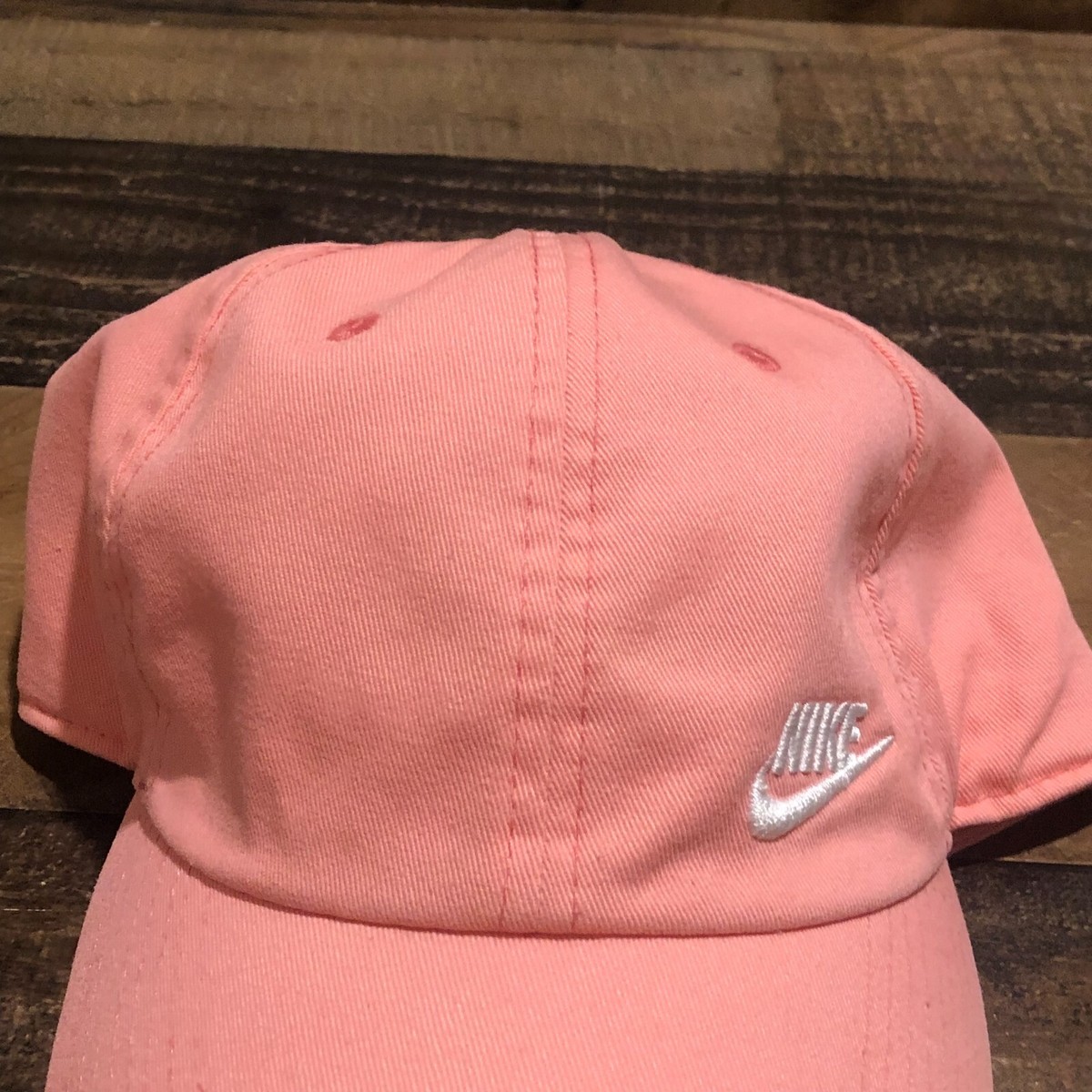 Nike Hat Strapback Dad Cap Mens Pink White Logo Cotton Casual