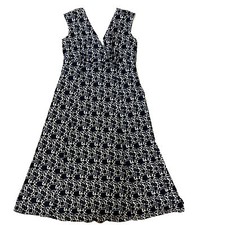 Liz Claiborne  Sleeveless Blue And White Floral Fitted Aline Dress Size 4