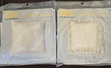 Columbia Minerva CM Candlewicking 14" Pillow Kits 7504 Pineapple  7502 Heritage