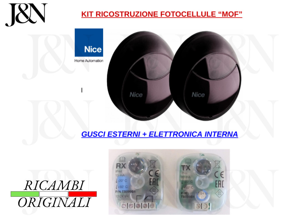 Ricambio Originale Nice MOF: Kit Gusci e Schede Elettroniche 24V