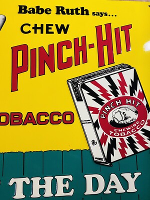 80s Babe Ruth PINCH HIT メタルサインボード 80s Babe Ruth PINCH HIT メタルサインボード Vintage 1991 BABE
