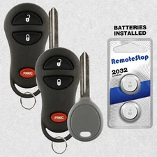 2 For 2002 2003 2004 2005 Dodge Ram 1500 2500 3500 Keyless Car Remote Fob + Key