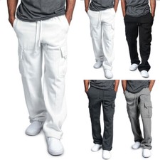 Mens Joggers Jogging Pants Casual Loose Sport Trousers Baggy Tracksuit Bottoms