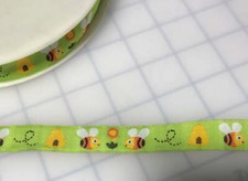 Bumble Bee Jacquard Ribbon Trim 5/8" Made in France