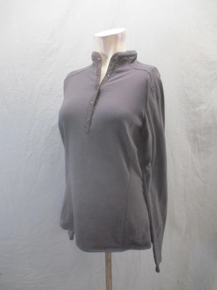 Pullover atlético cálido entrenamiento cuello soporte a presión negro 1/2 talla L NAU para mujer 076 Foto 3 de 4