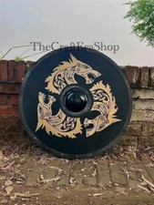 24'' Medieval Knight Viking Shield Fully Functional wooden Shield