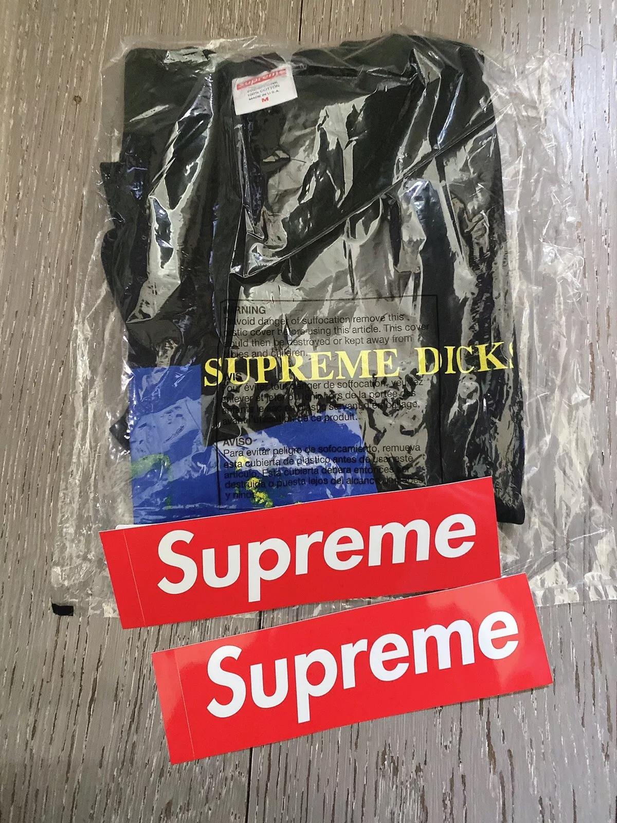 Tee shirt noir Supreme Dicks limité M neuf commande confirmée