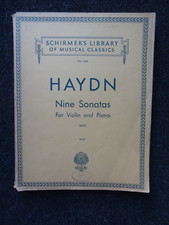 Haydn Nine Sonata's for Violin & Piano Edited by Adolfo Betti Schirmer's Library