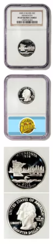 USA Minnesota State Quarter 2005 S Silver Proof NGC PF 69 Ultra Cameo