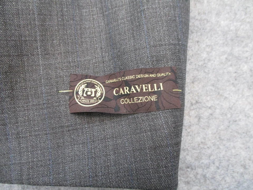 Blazer Caravelli Para Hombres 40 S Gris Abrigo a Cuadros Chaqueta Lana Adulto 2 Botones Foto 2 de 4