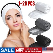 Spa Facial Hair Wrap Terry Cloth Adjustable Headband Makeup Skincare Bands Lot