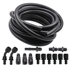 25Ft 3/8 Complete LS SWAP 6AN Injection Fuel Line Kit Hose Fitting EFI Adapter
