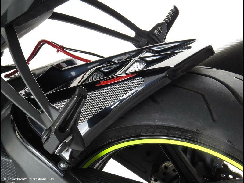 POWERBRONZE PARAFANGO POSTERIORE NERO LUCIDO KAWASAKI ZX-6R - 636
