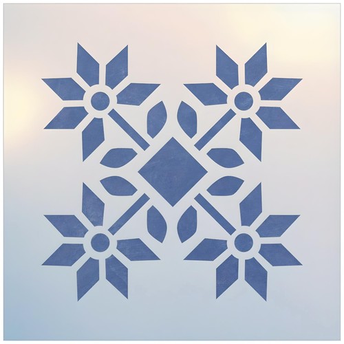 PEONY BLOCK STENCIL - QUILT Quilting Stencils Plastic DIY - The Artful Stencil - 第 2/6 張圖片