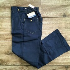 Boy's Vintage Blue Flare Bottom Pants NWT Size 16 Retro School 70s