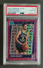 2021-22 Donruss Optic #173 Chris Duarte Rookie RC Pink Velocity /79 PSA 10