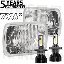 2PCS 5x7" 7X6" inch LED Headlights Original Look For Mazda B2000 B2200 B2600