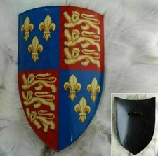 Knight Lion Print Shield 28 Inch 18G Battle Ready Armor Shield Stage Larp FR207