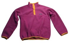 Vintage 80s Patagonia Synchilla Snap-T Fleece Pullover Pink USA Size 10