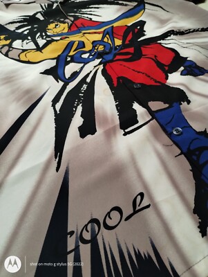 VTG 90s Anime Samurai Cool J Button Up T-Shirt XL Rare | eBay