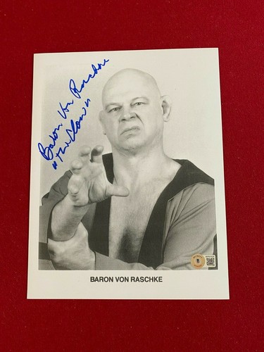 Baron Von Raschke, "Autographed" (Beckett) 8x10 Photo (Scarce /Vintage) The Claw - 第 1/1 張圖片