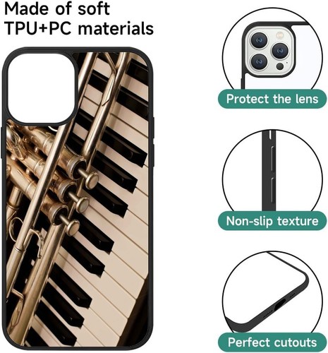 Jazz music trumpet Poster Lightweight Cover For iPhone SE XS XR Max 5 6 7 8 Plus - Picture 14 of 25