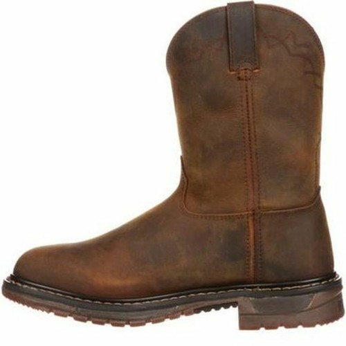 Botas de Trabajo Rocky Para Hombre Originales Punta Redonda Occidentales Marrones Muchas Tallas #1108 - Imagen 2 de 6