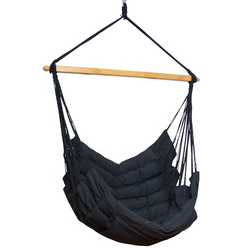 SoftChair Black FSC™ zertifiziert Hängesessel gepolstert schwarz wetterfest - Bild 4 von 9