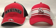 USMC United States Marine Corp Bulldog Hats Caps Strapback Embroidered Lot Red