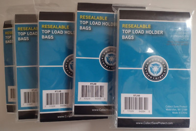 500 CSP Top Load Bags 100ct Resealable No PVC NIP 3 3/16x4 3/16 + 1'' lip