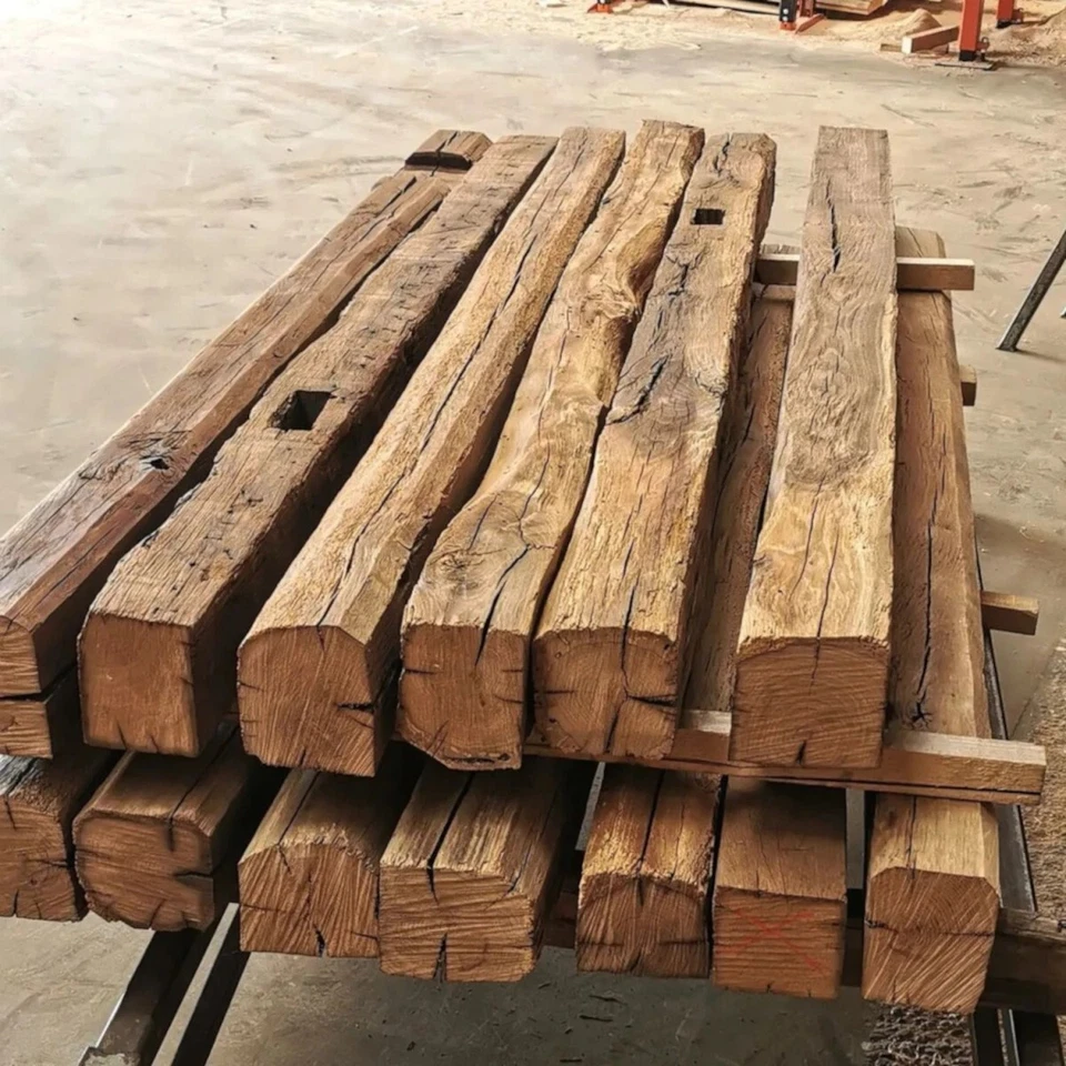 Eiche rustikal Balken Deko Unikat Altholz Säule Altholzbalken - Bild 3 von 3