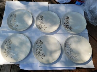 ROSENTHAL Germany CLASSIC ROSE Pattern Raymomd Loewy 6 Bread PLATES  6'' A14