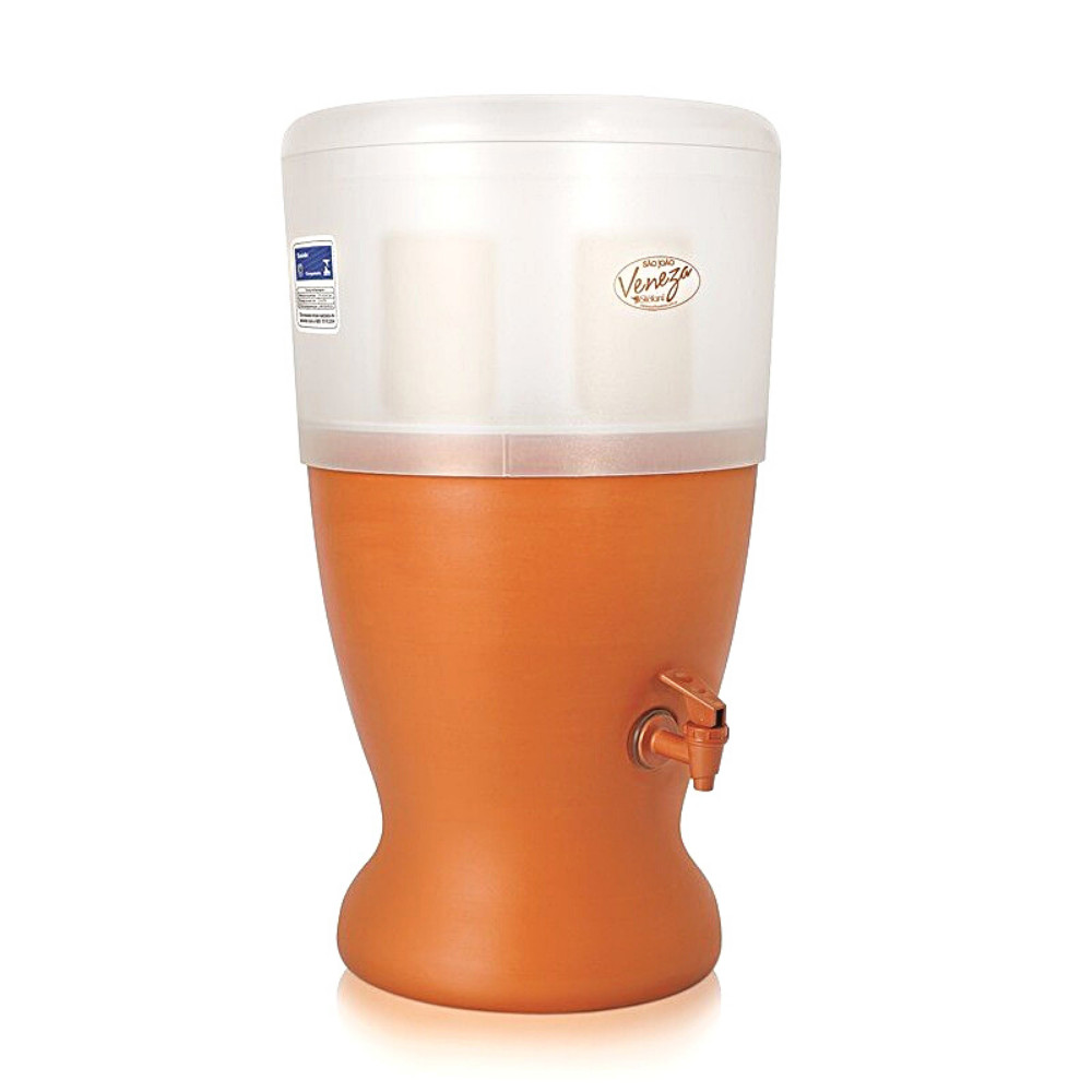 Fontaine filtrante Stéfani Veneza en argile pour purifier l'eau du robinet