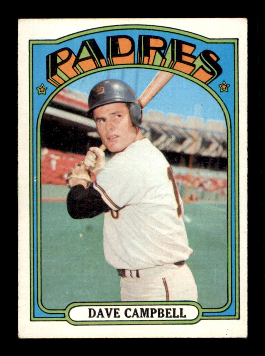 1972 Topps #384 Dave Campbell - Crease Free