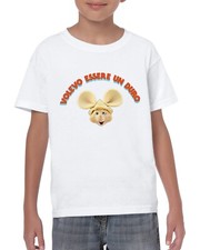 Maglietta Lucio Corsi Sanremo Topo Gigio VOLEVO ESSERE UN DURO uomo donna bambin