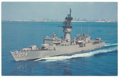 U.S.S. Harold E. Holt Postcard (FF-1074) Anti-Air Warfare Ship