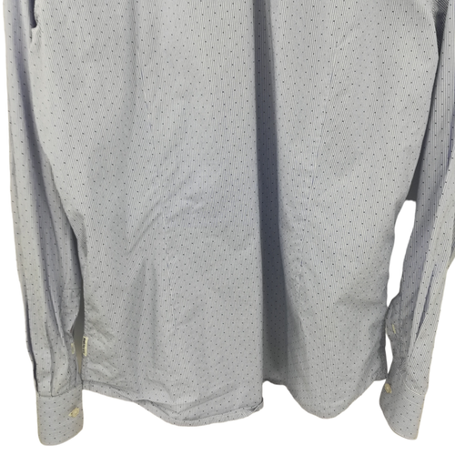 Ben Sherman Striped Polka Dot Button Up Shirt Size XL Blue Red Contrast Cuff - Picture 6 of 8