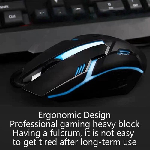 Sports LED Luminous Backlit Wired Mouse USB Wired Computer Gaming Mouse - Photo 4/14