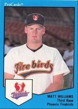 1989 ProCards Matt Williams Phoenix Firebirds #1485