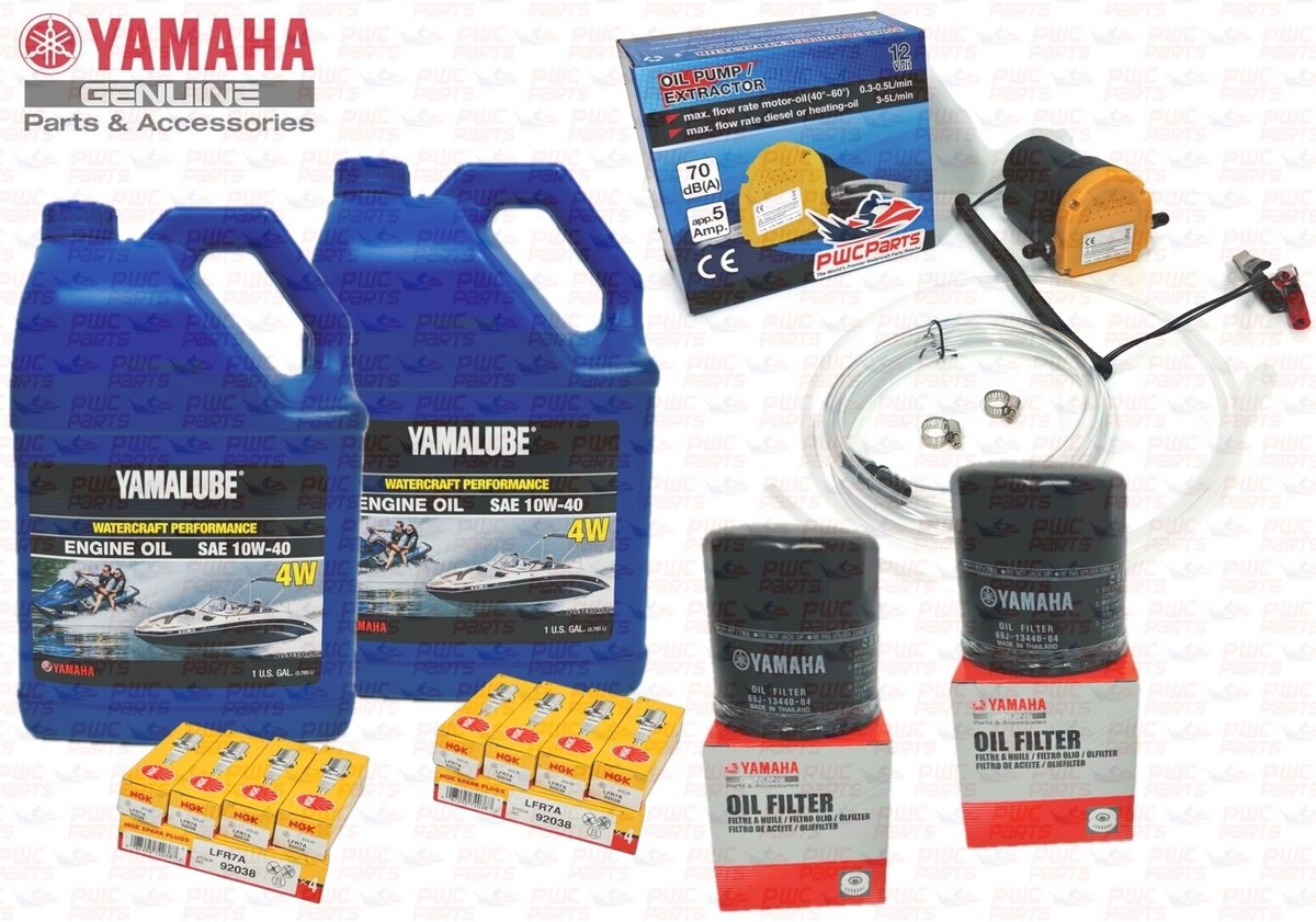 YAMAHA OEM Oil Change Maint Kit 255XD 255XE 255 FSH Spark Plugs