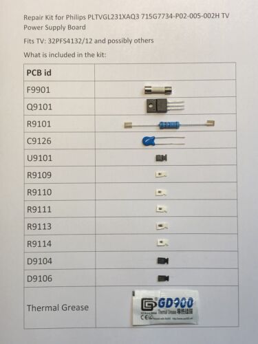 [PH6] Kit réparation TV Philips 715G7734-P0x-005-002H