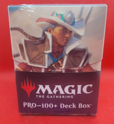 MTG  Outlaws of Thunder Junction Annie Flash 100+ Deck Box. B3G1 Free!