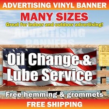 OIL CHANGE LUBE SERVICE Advertising Banner Vinyl Mesh Sign Tune Ups Brake Repair
