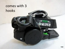 3pcs Rhino USA 7503736 Ratchet Strap Max Load Limit Heavy Duty black S Hook