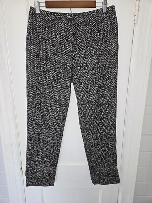 Max&moi Paris Women's Chevron Trousers Eur 38 US 8 Medium Professional Classic