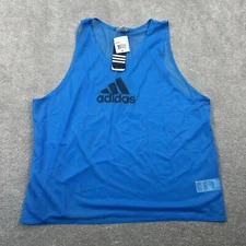 Adidas Adult 2XL XXL Training Bib II Soccer Practice tank top Bib Bright Blue