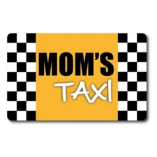 Mom's Taxi Magnet Decal, 5x8 Inches, Automotive Magnet for Car Truck SUV
