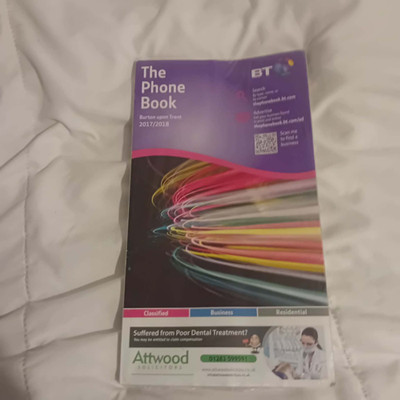 SEALED BT THE PHONE BOOK 2017/18 Derby UK