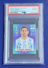 2022 FIFA World Cup Qatar Sticker Lionel Messi - Blue Back - #ARG20 PSA 10