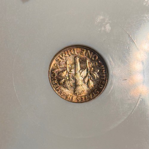 MS67 1949-S 10C Roosevelt Silver Dime, NGC- Old Fatty Holder, Nicely Toned - Picture 4 of 7